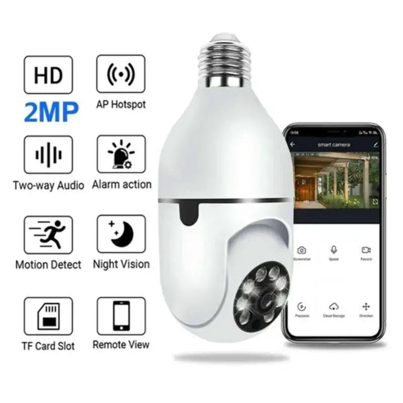 Câmera de Segurança Sem Fio IP WiFi 360 Com Bico de Plugue Yoosee Ptz Full HD Visão Noturna-Bivolt