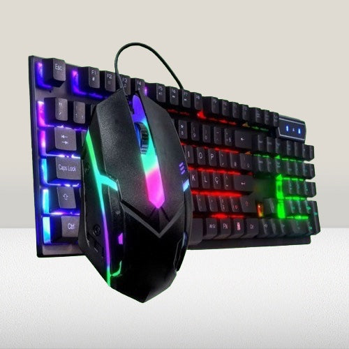 KIT Gamer Teclado Semi Mecânico + Mouse RGB Iluminado para PC