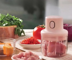 Mini Processador de Alimentos Elétrico 250ml Triturador Recarregável s/Fio