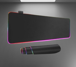 Mousepad Gamer com Iluminação de Led 80x30cm Preto PRO