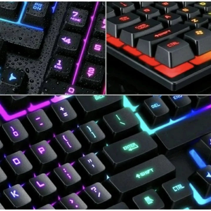 Teclado Gamer Semi-mecânico RGB LED Retroiluminado Computador Pc Original